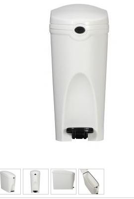 POUBELLE A PEDALE FEMINA 20L - Blanc - ROSSIGNOL